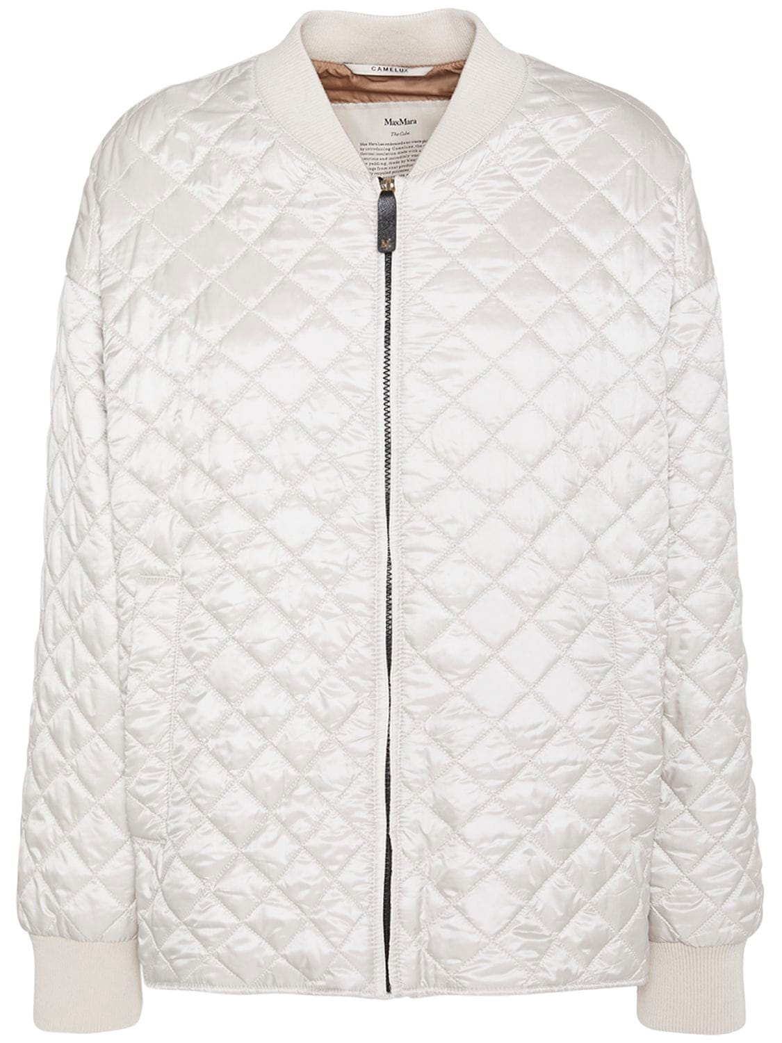 Maya Quilted Bomber Jacket in Black - Max Mara