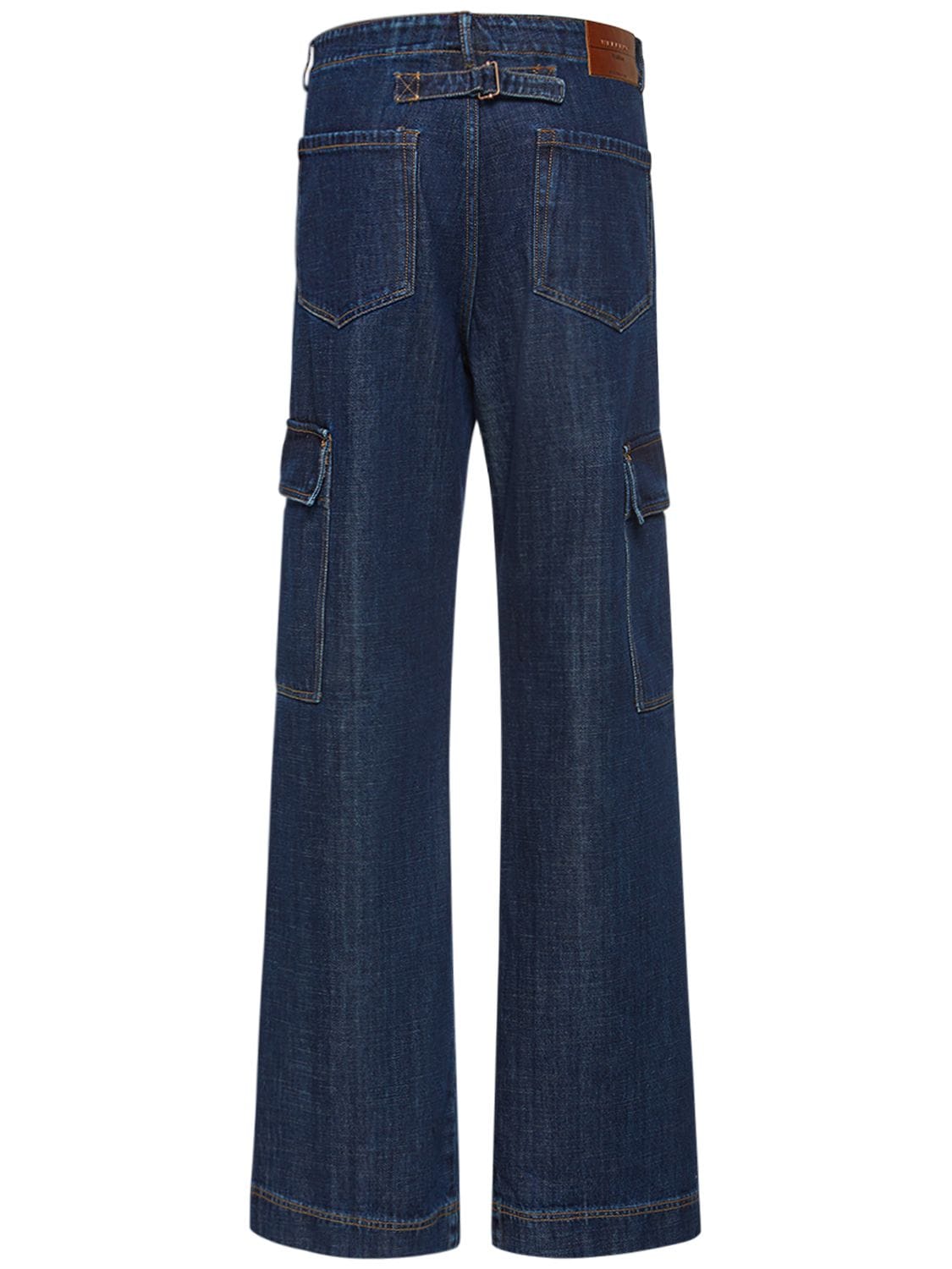 WEEKEND MAX MARA CALIFFO WIDE HIGH RISE DENIM CARGO JEANS 