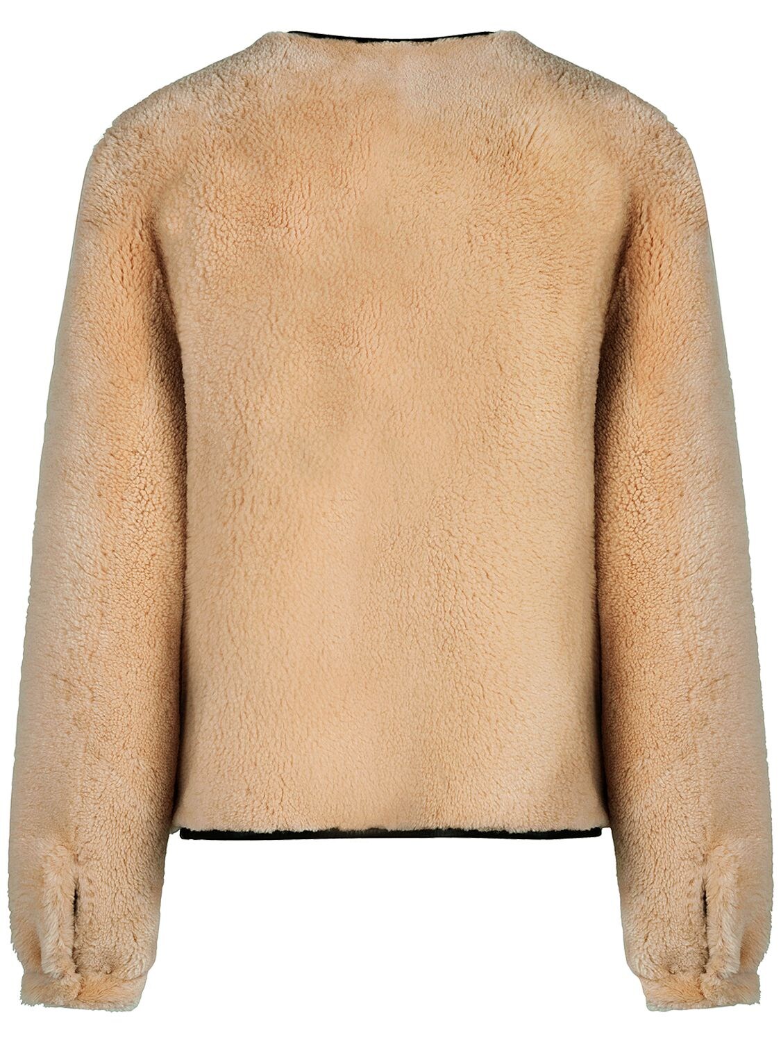 Shop Blazé Milano Tatoosh Gliss Shearling Jacket In Beige