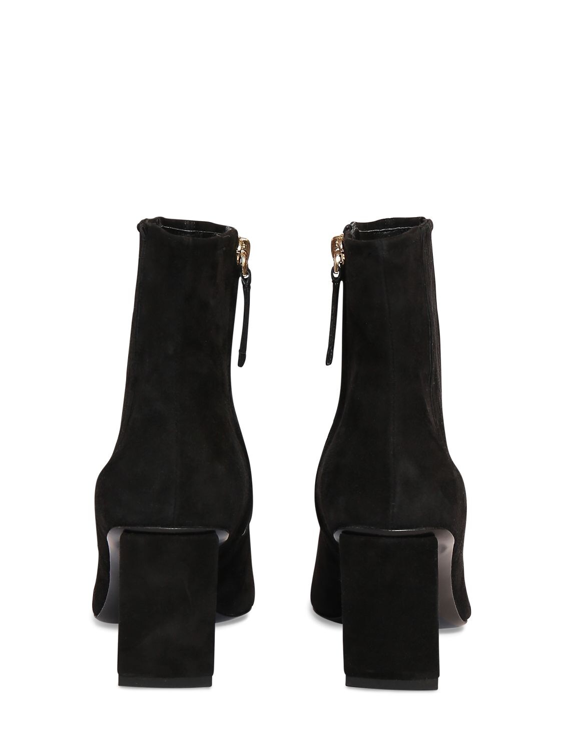 Shop Roger Vivier 75mm Belle Vivier Suede Ankle Boots In Black