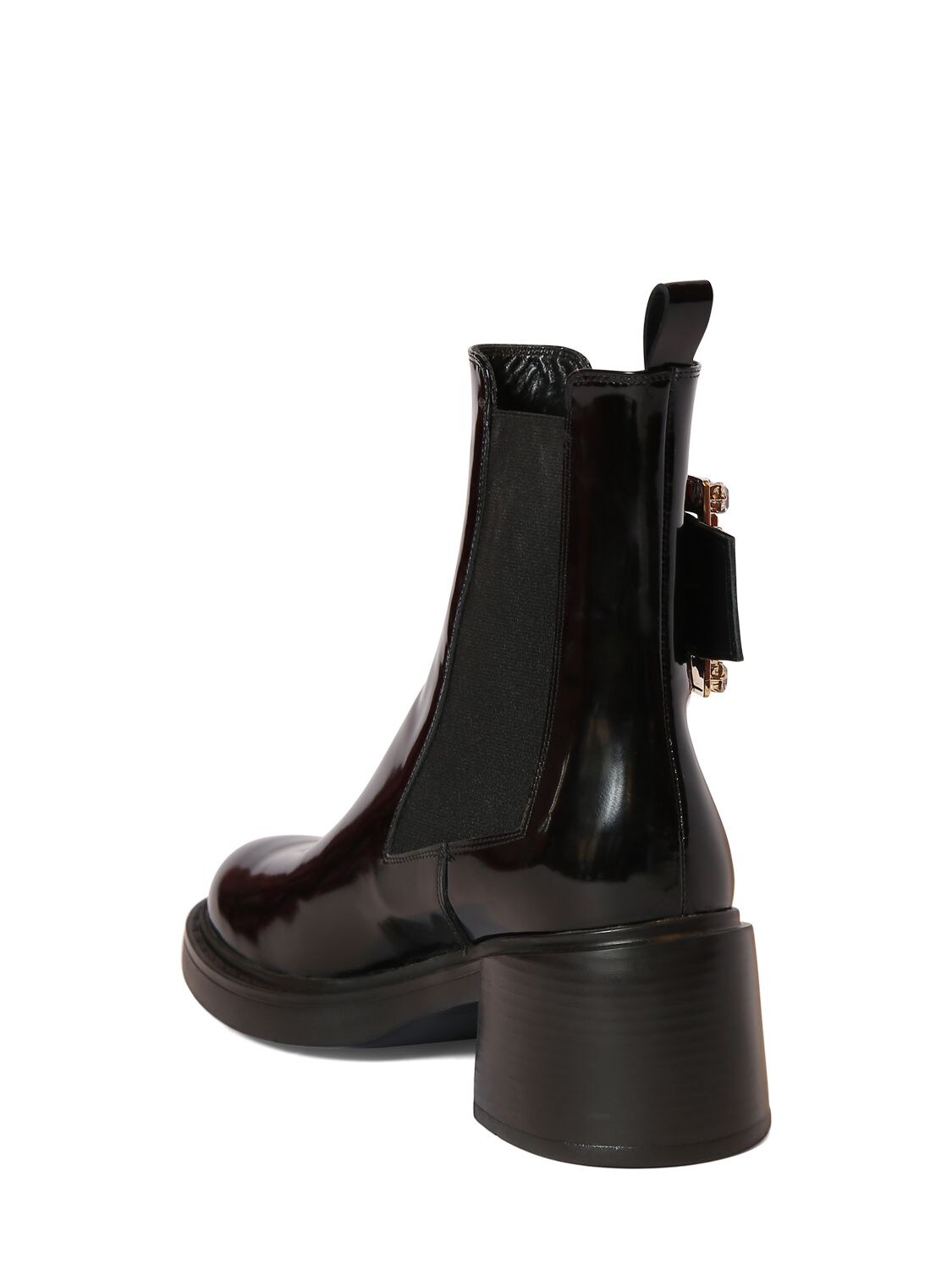 Shop Roger Vivier 60mm Viv Ranger Patent Leather Boots In Black