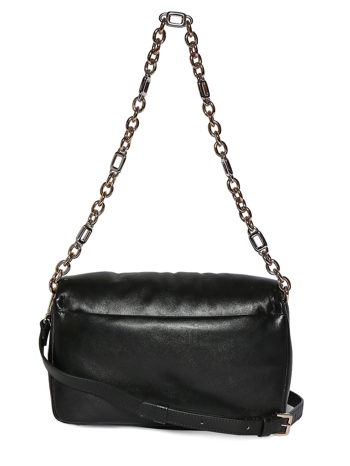 Shop Roger Vivier Viv' Choc Me Napa Leather Bag In Black