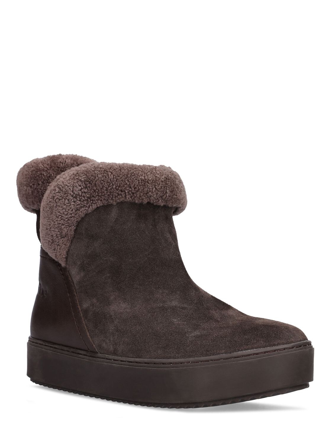 Shop See By Chloé 20mm Juliet Suede Ankle Boots In Dark Grey