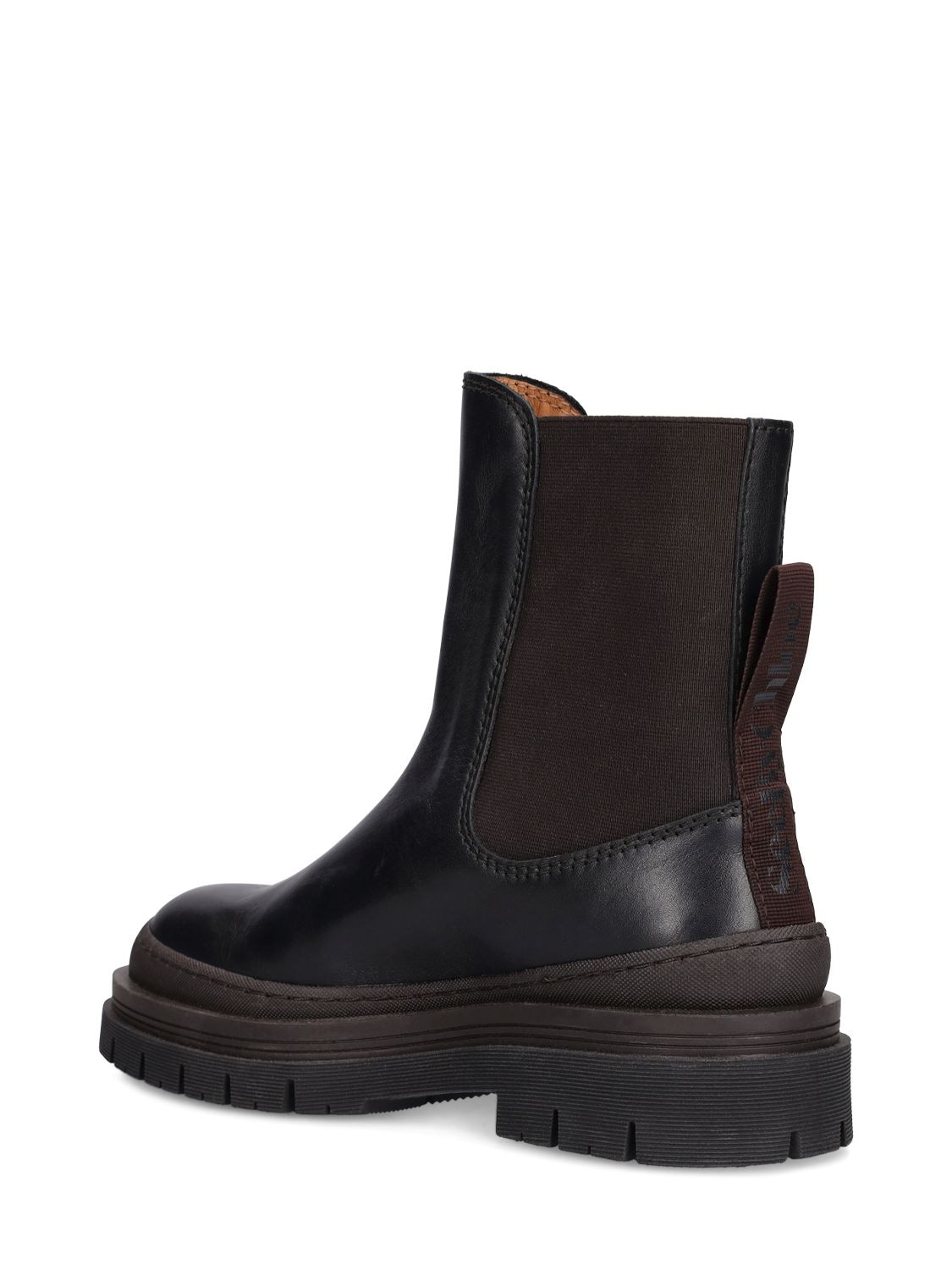 Shop See By Chloé 35mm Alli Leather Chelsea Boots In Black