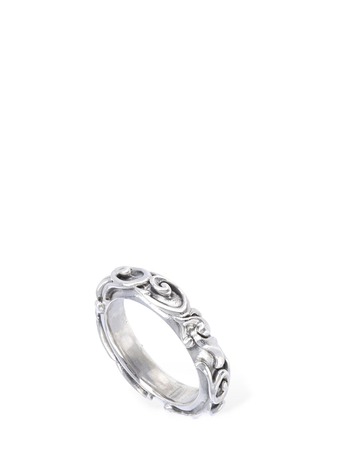 Emanuele Bicocchi Ring Mit Arabesque-motiv In Silver