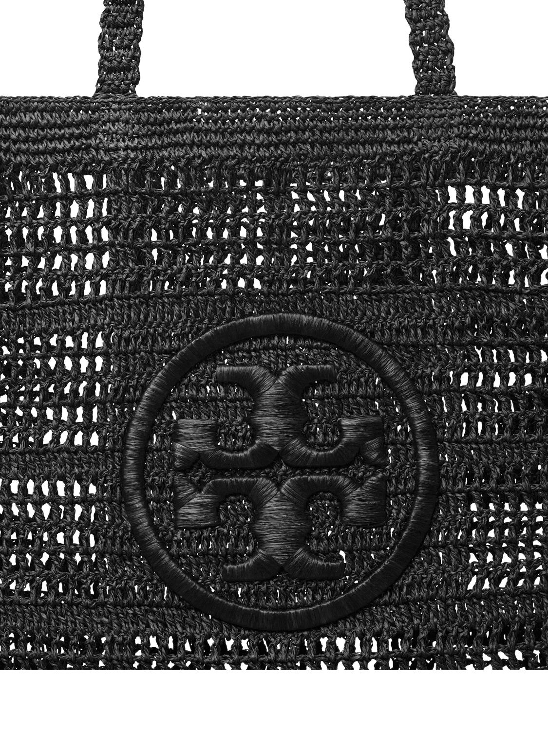 Tory Burch Ella Medium Hand Crocheted Tote In Black ModeSens