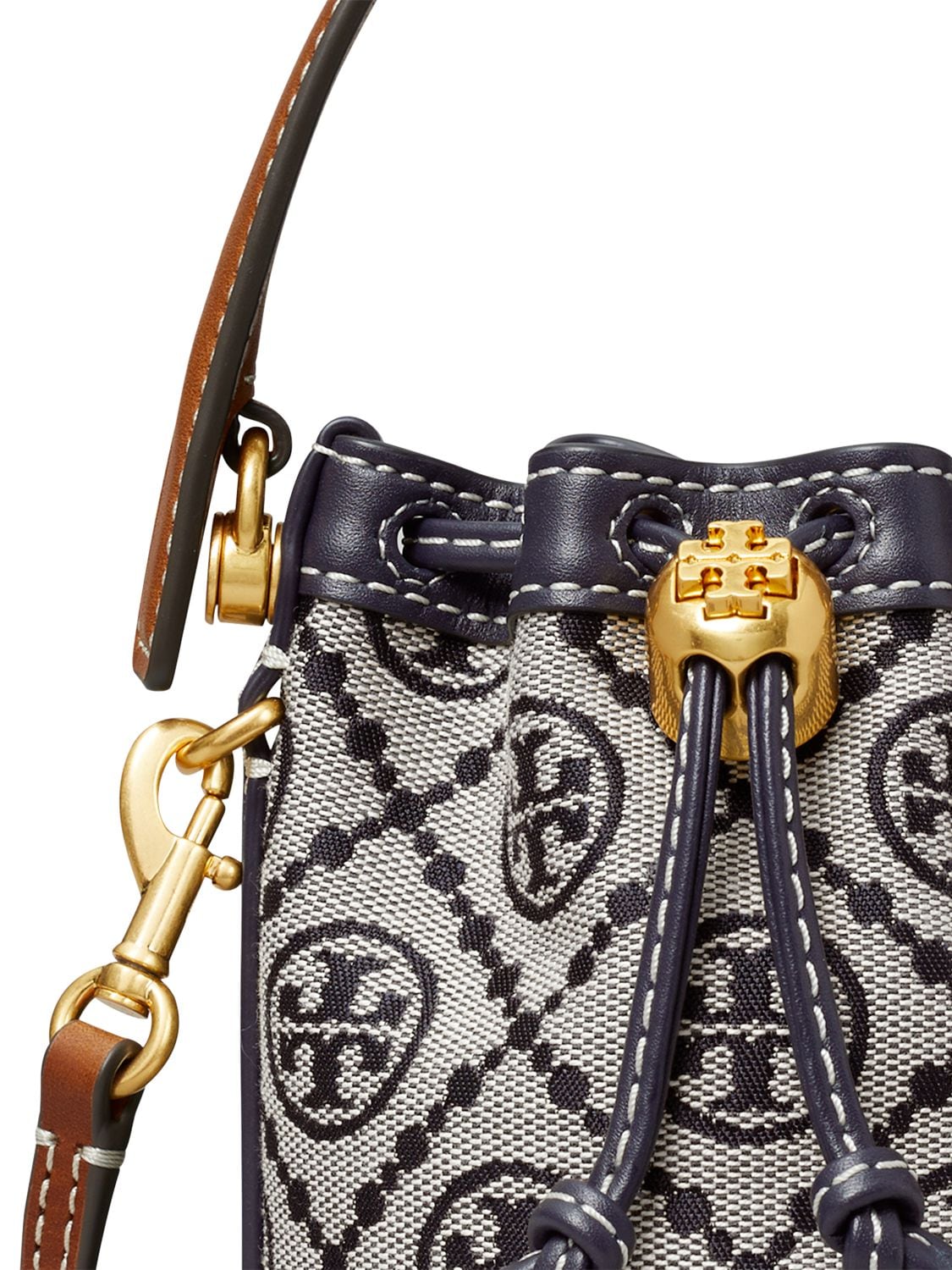 Tory Burch T Monogram Micro Bucket Bag