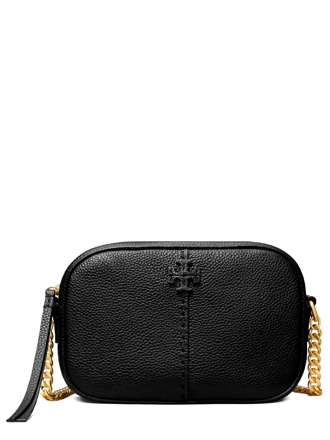 Tory Burch Mcgraw Leather Camera Shoulder Bag In Black