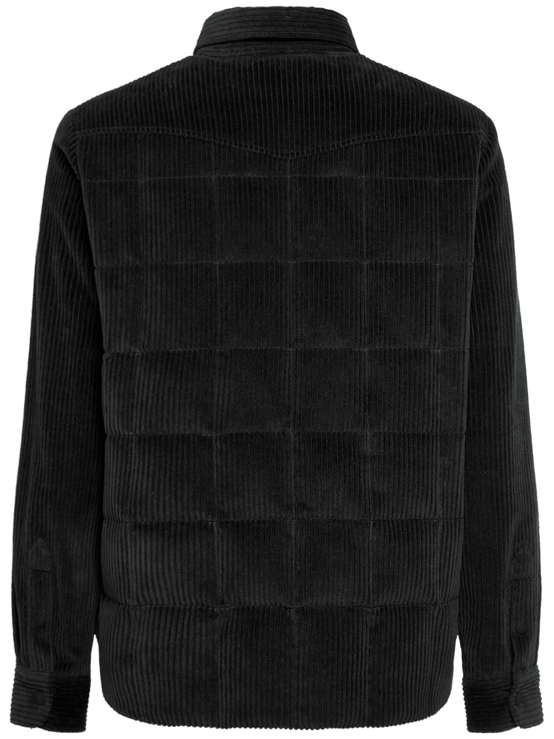 Shop Moncler Gelt Shacket Cotton Blend Shirt Jacket In Black