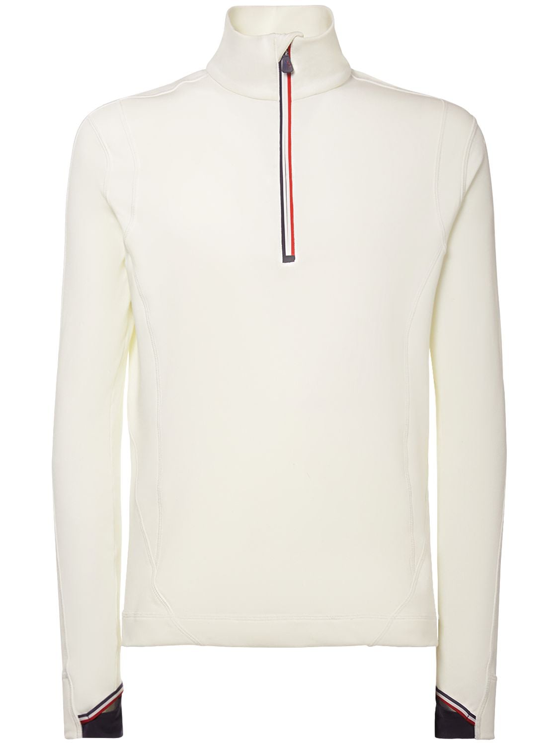Shop Moncler Nylon Zip-up Sweatshirt In White
