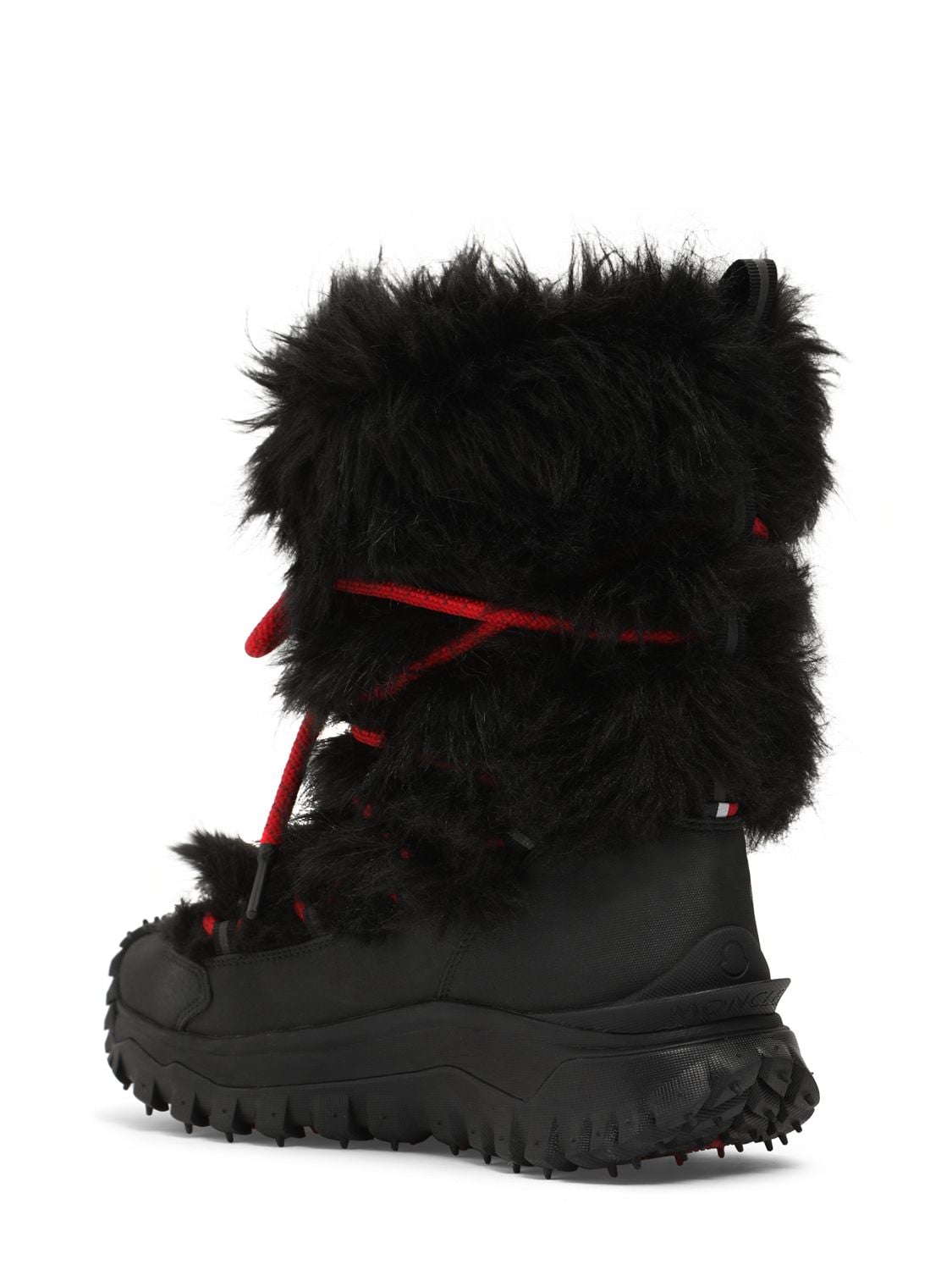 Shop Moncler Trailgrip Faux Fur Après Ski Boots In Black