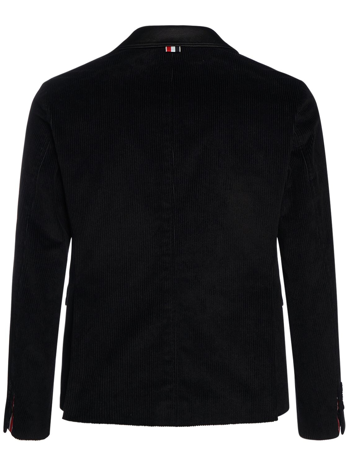 Shop Thom Browne Button-up Cotton Blazer In Black