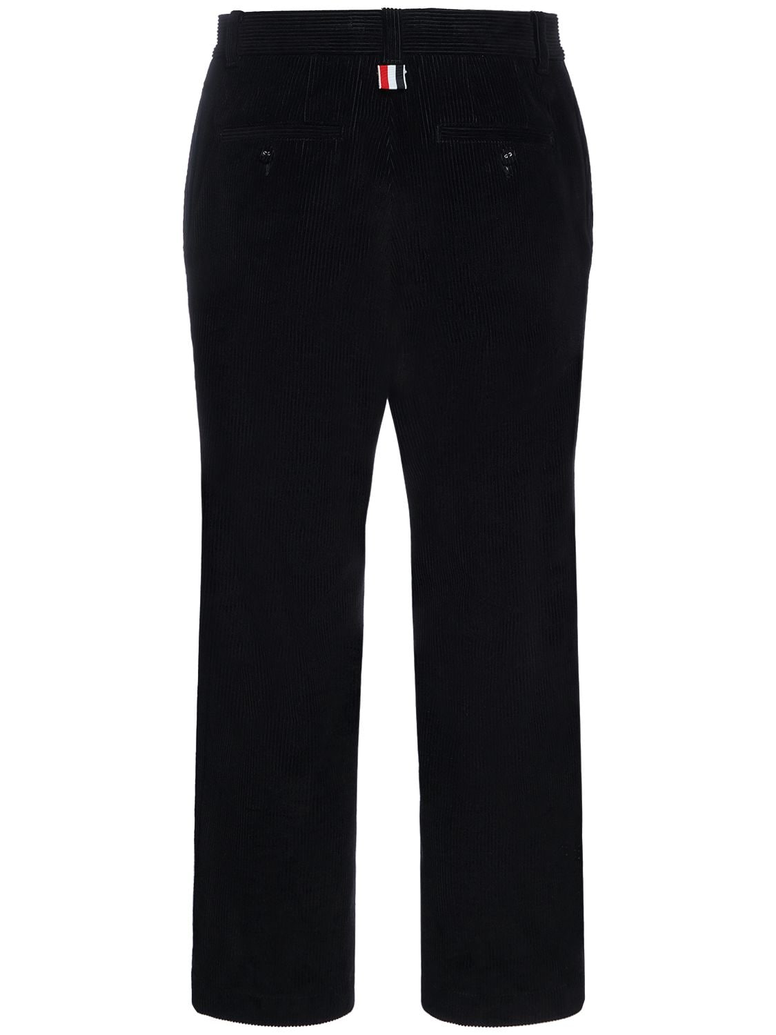 Shop Thom Browne Cotton Corduroy Straight Leg Pants In Black