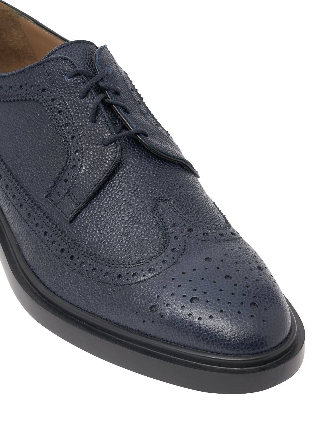 Shop Thom Browne Classic Leather Lace-up Shoes In Navy
