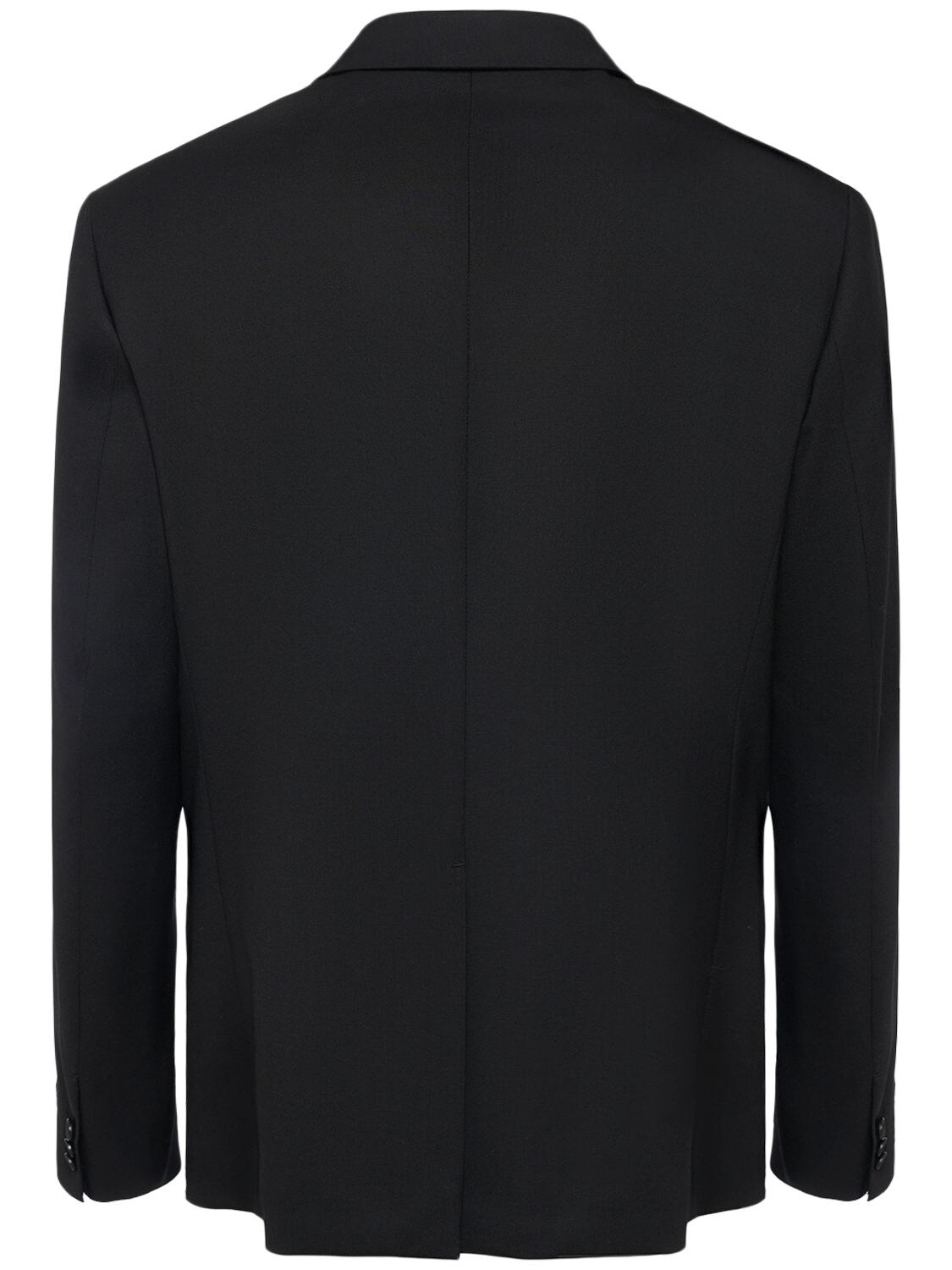 Shop Versace Formal Wool Blazer In Black