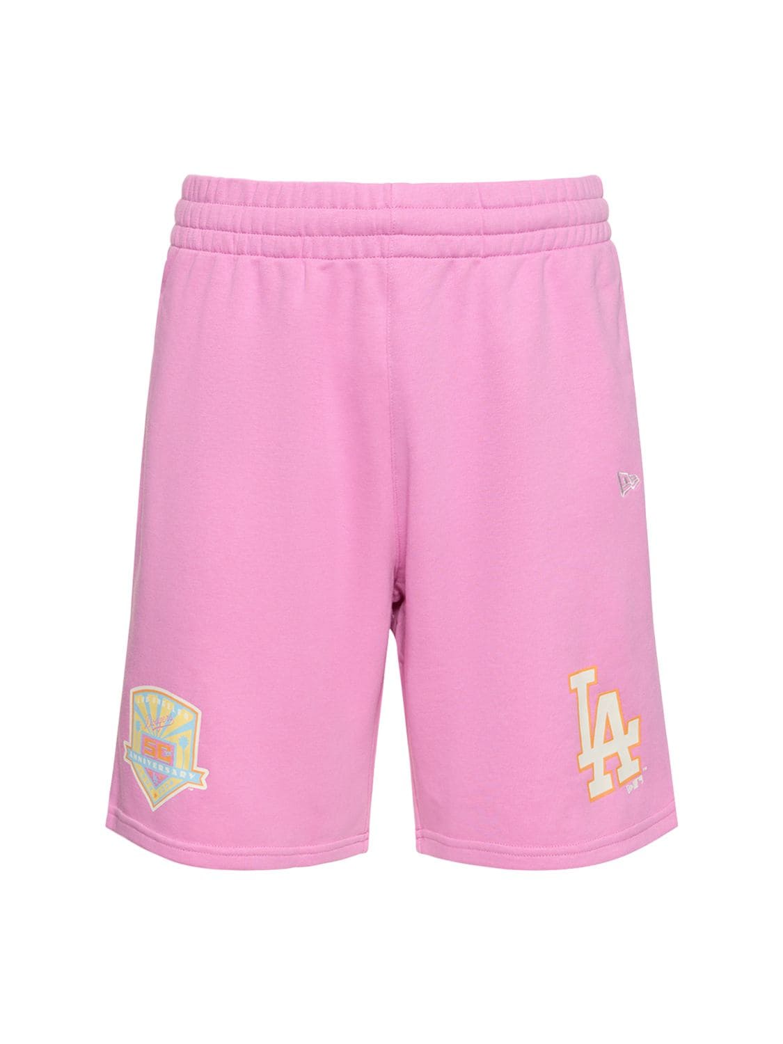 New Era L.a. Dodgers Cotton Blend Short In Pink