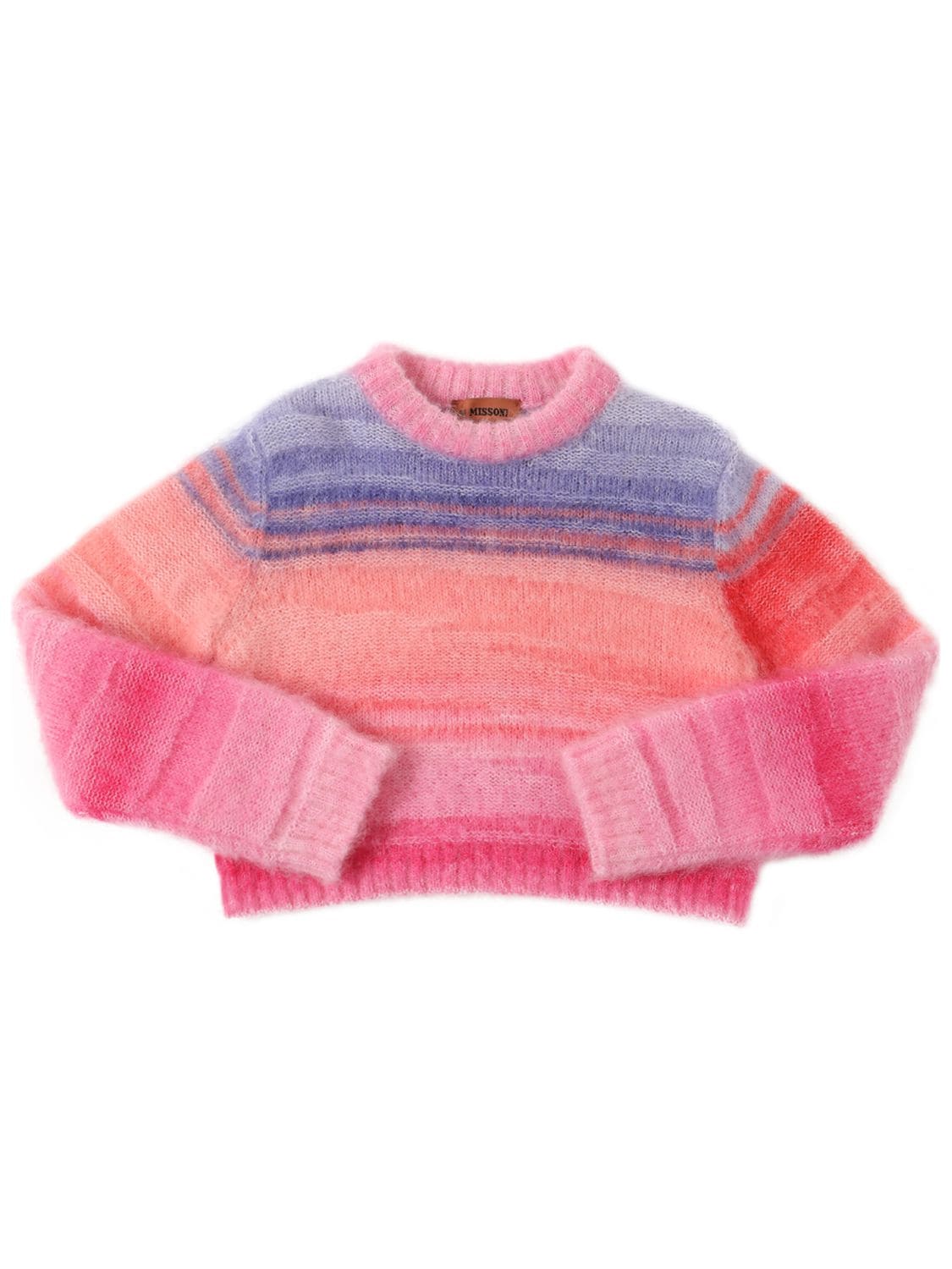 Missoni Kids' Alpaca & Mohair Knit Cropped Sweater In Multicolor