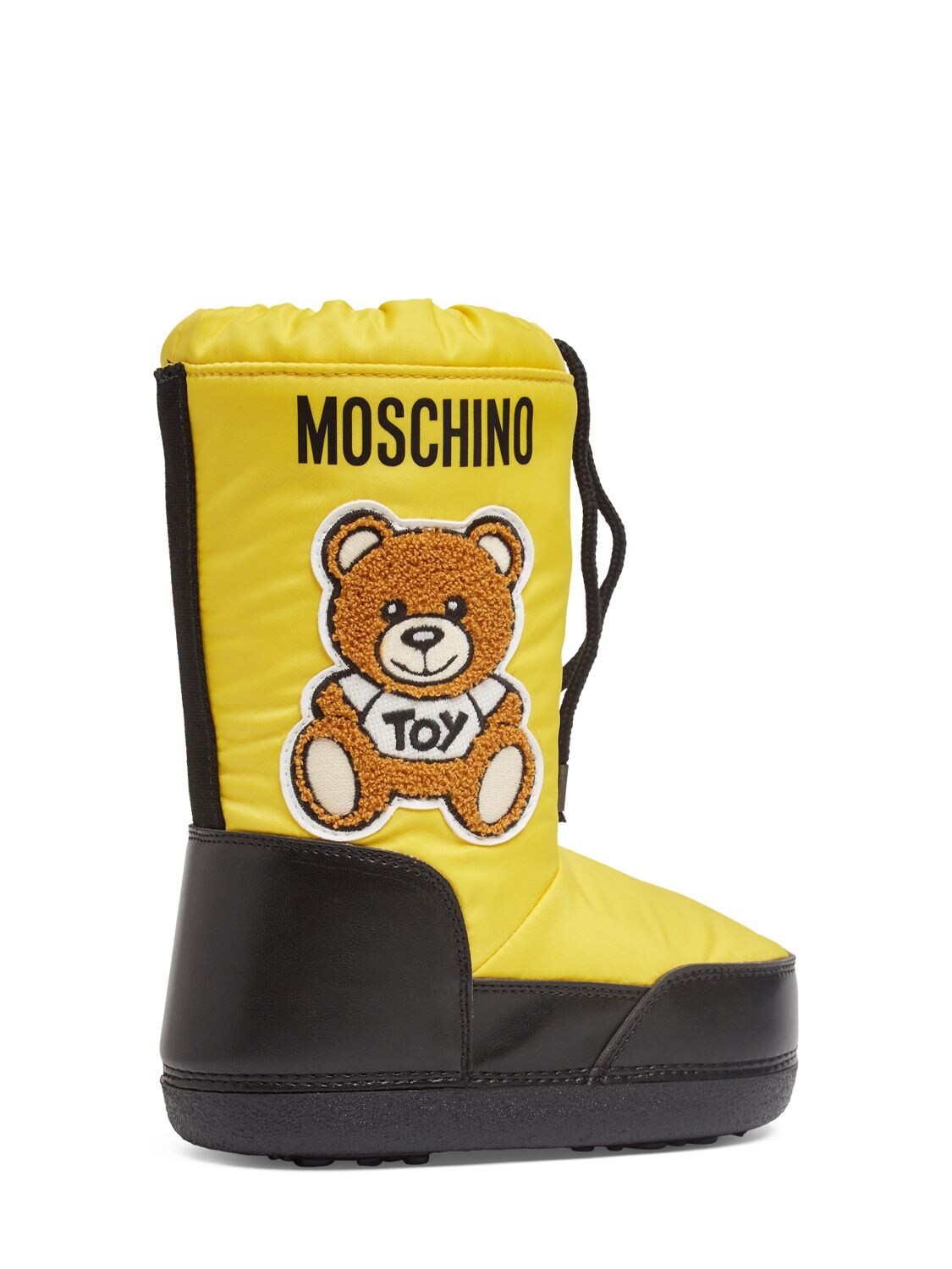 Shop Moschino Snow Boots W/logo In Yellow