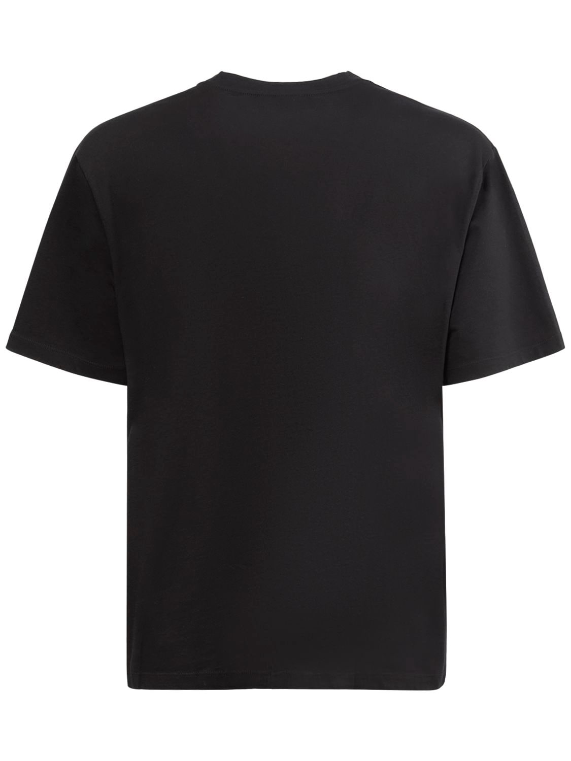 Shop Balmain Pierre  Label Cotton T-shirt In Black