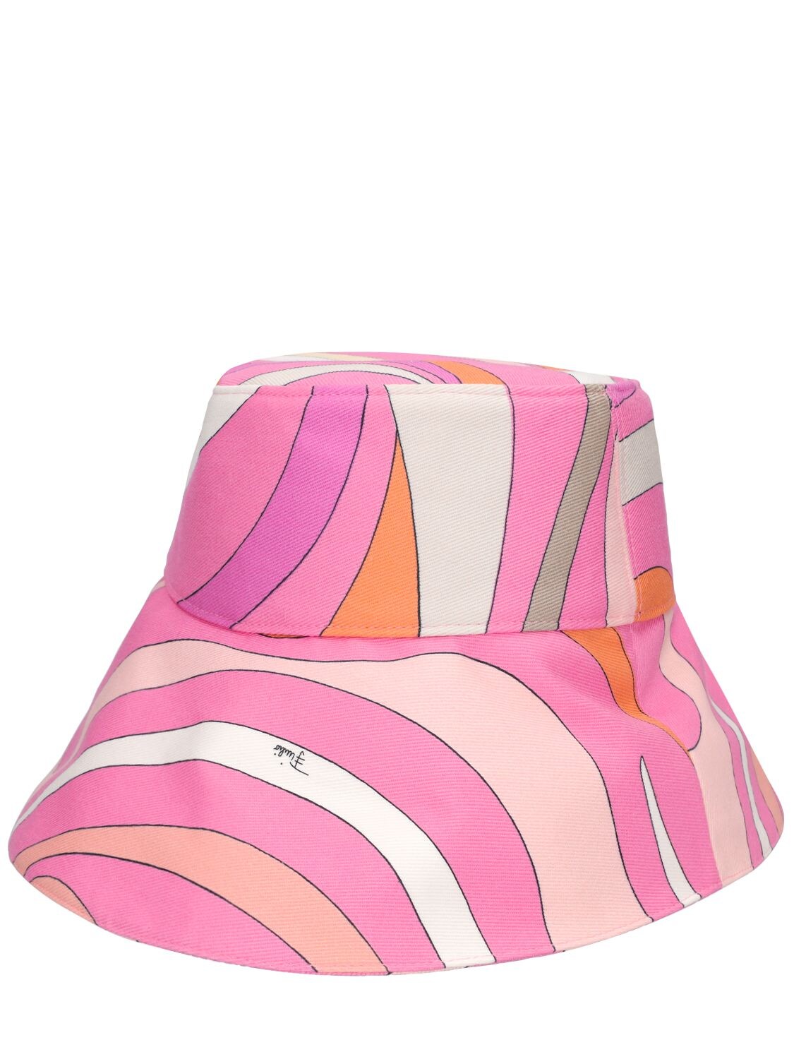 Shop Pucci Cotton Gabardine Bucket Hat In Pink
