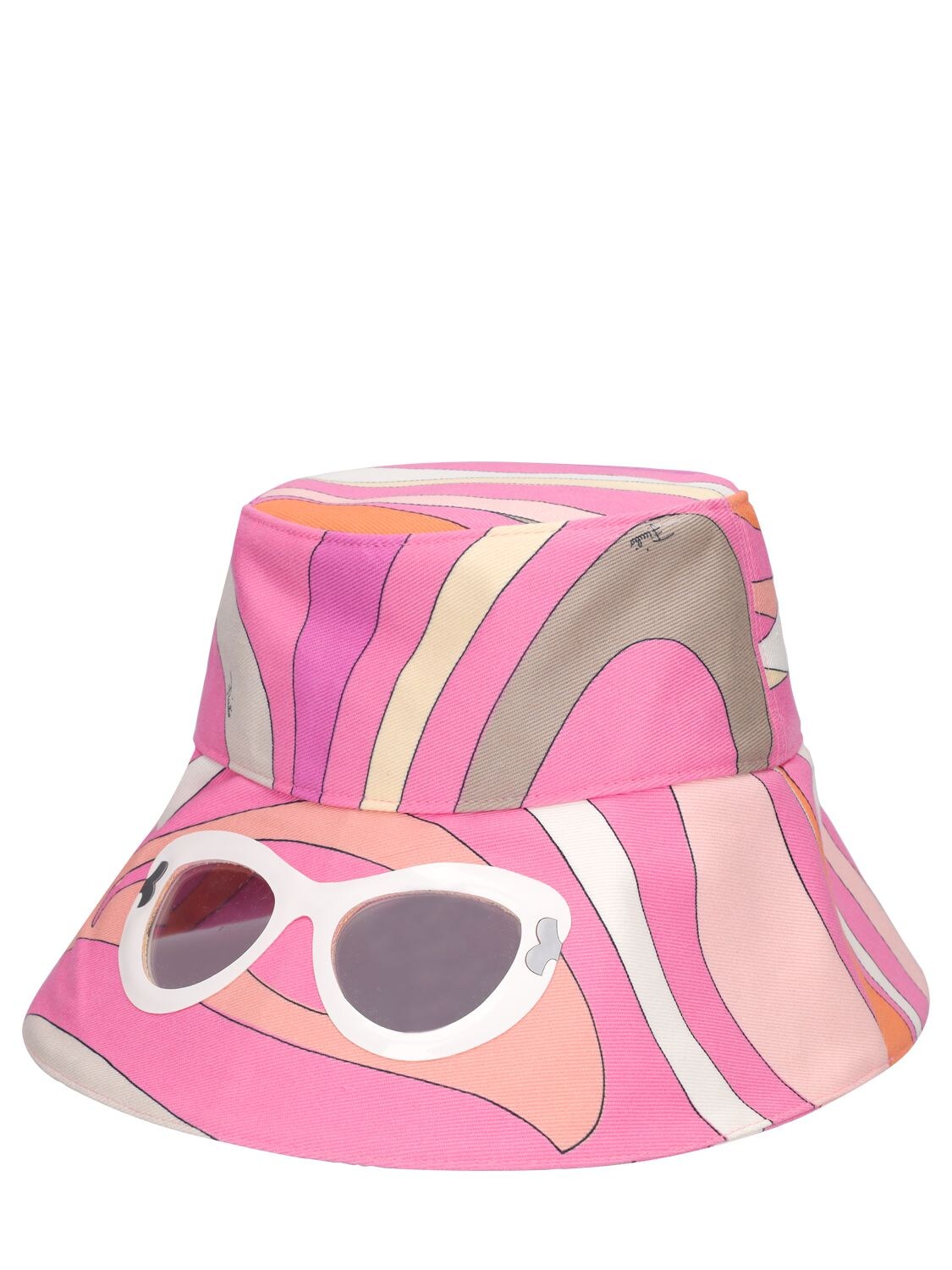 Shop Pucci Cotton Gabardine Bucket Hat In Pink