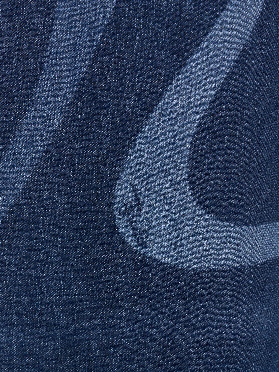 Shop Pucci Marmo Printed Denim Wide Jeans