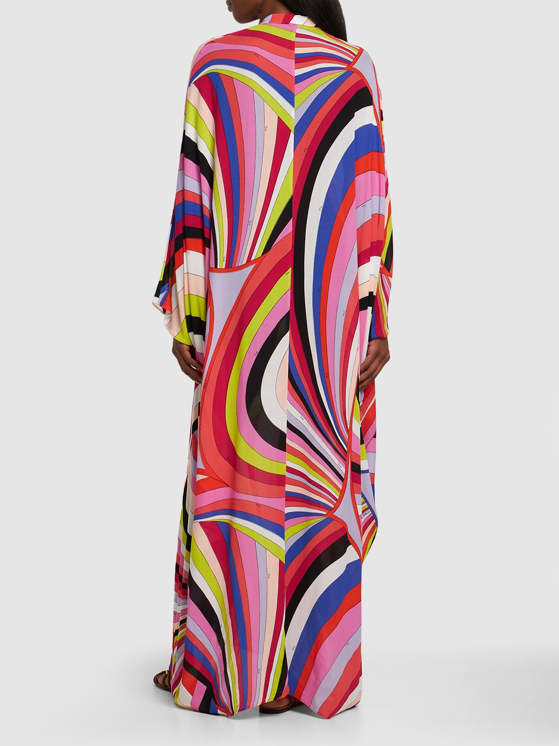 PUCCI IRIDE PRINTED TWILL MAXI KAFTAN 