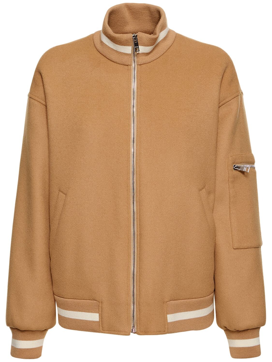 MSGM WOOL BLEND BOMBER JACKET