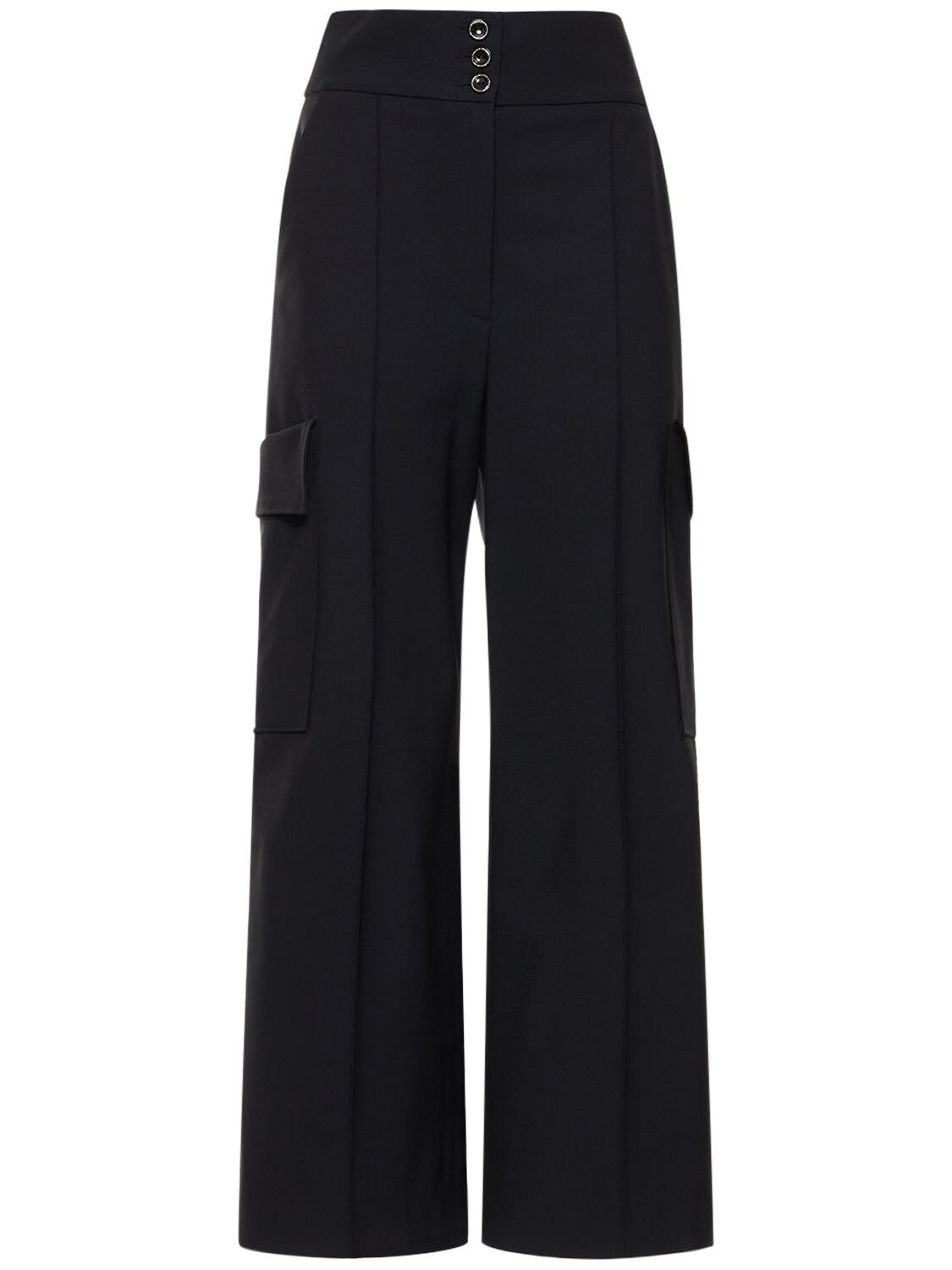 Tailored Stretch Wool Cargo Pants – WOMEN > CLOTHING > PANTS