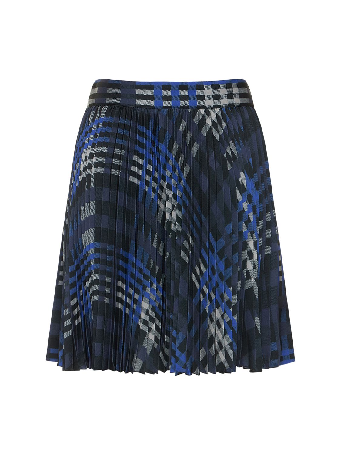 MSGM PLEATED TARTAN TECH MINI SKIRT