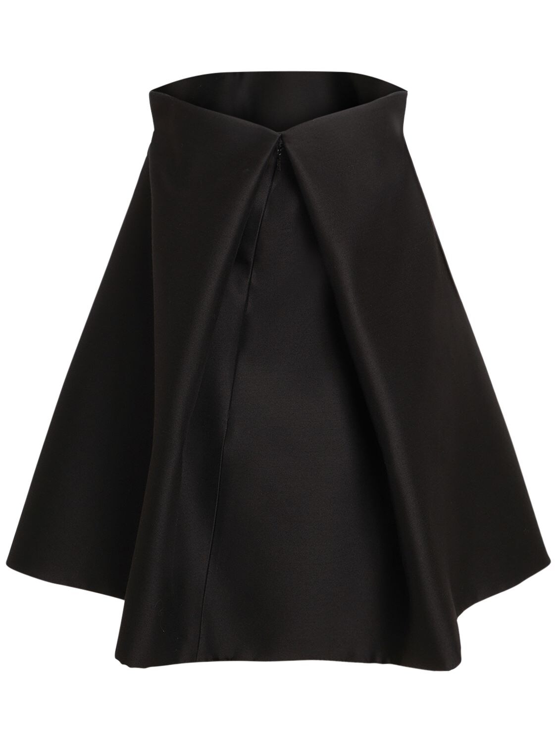 Shop Versace Wool & Silk Twill Strapless Mini Dress In Black