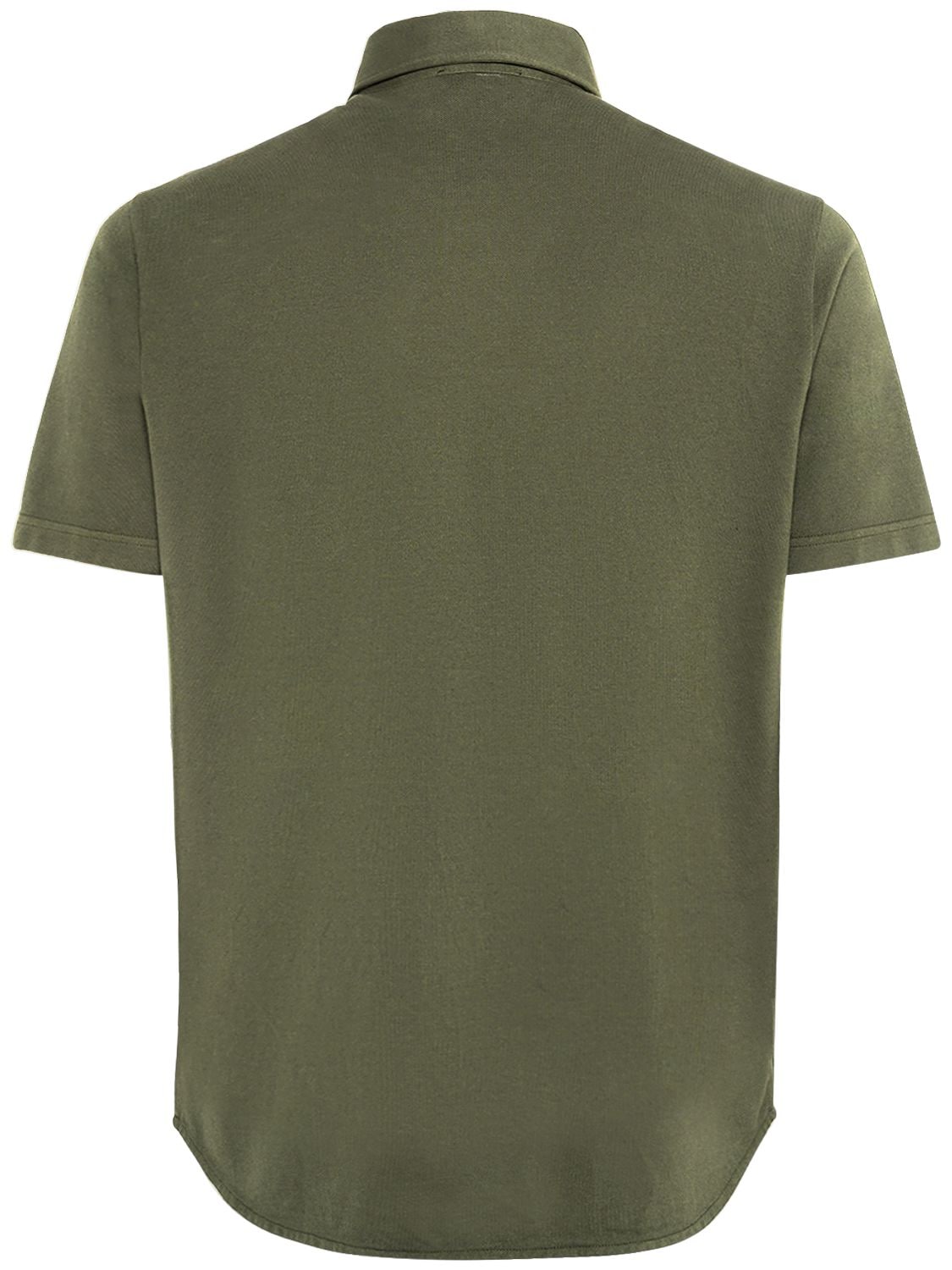 Shop Loro Piana Cotton Piqué Polo Shirt In Midnight Green