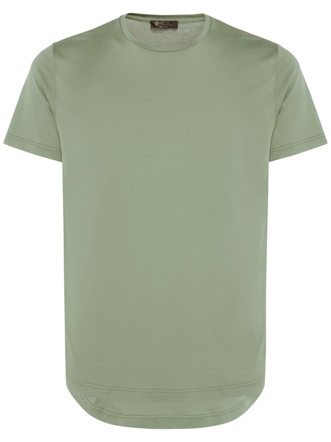 Loro Piana Silk & Cotton Soft Jersey T-shirt In Spring Green