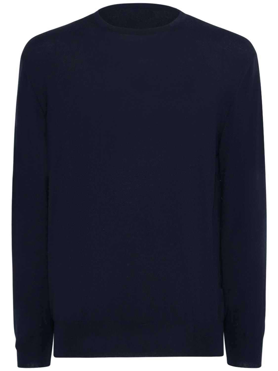 Loro Piana Virgin Wool Crewneck Sweater In Total Eclipse