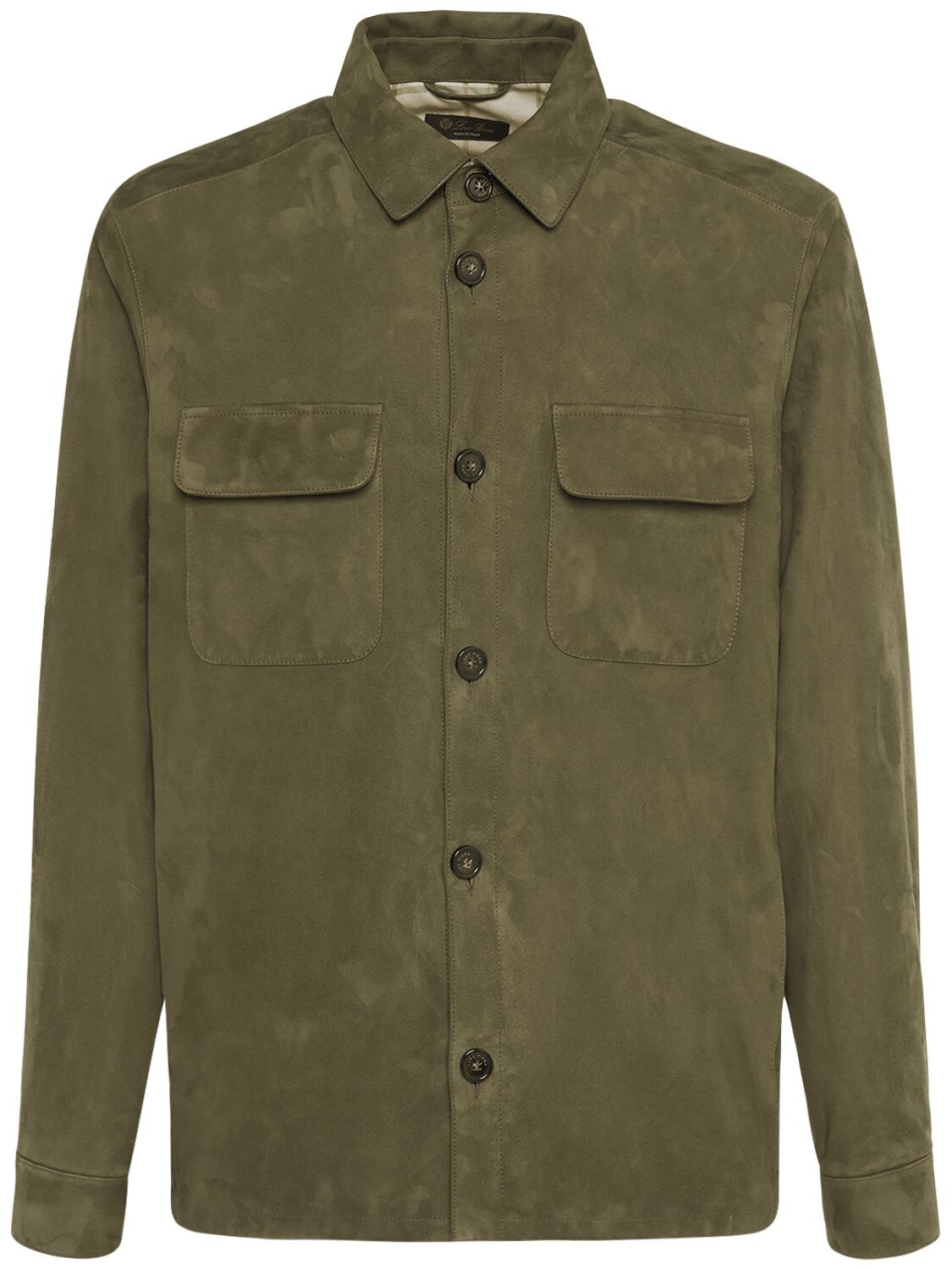 Buttoned Suede Overshirt – MEN > CLOTHING > JACKETS