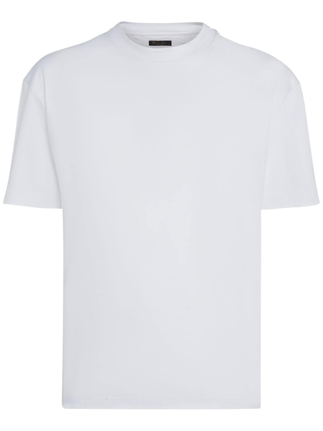 Loro Piana Cotton Jersey Crewneck T-shirt In Optic White