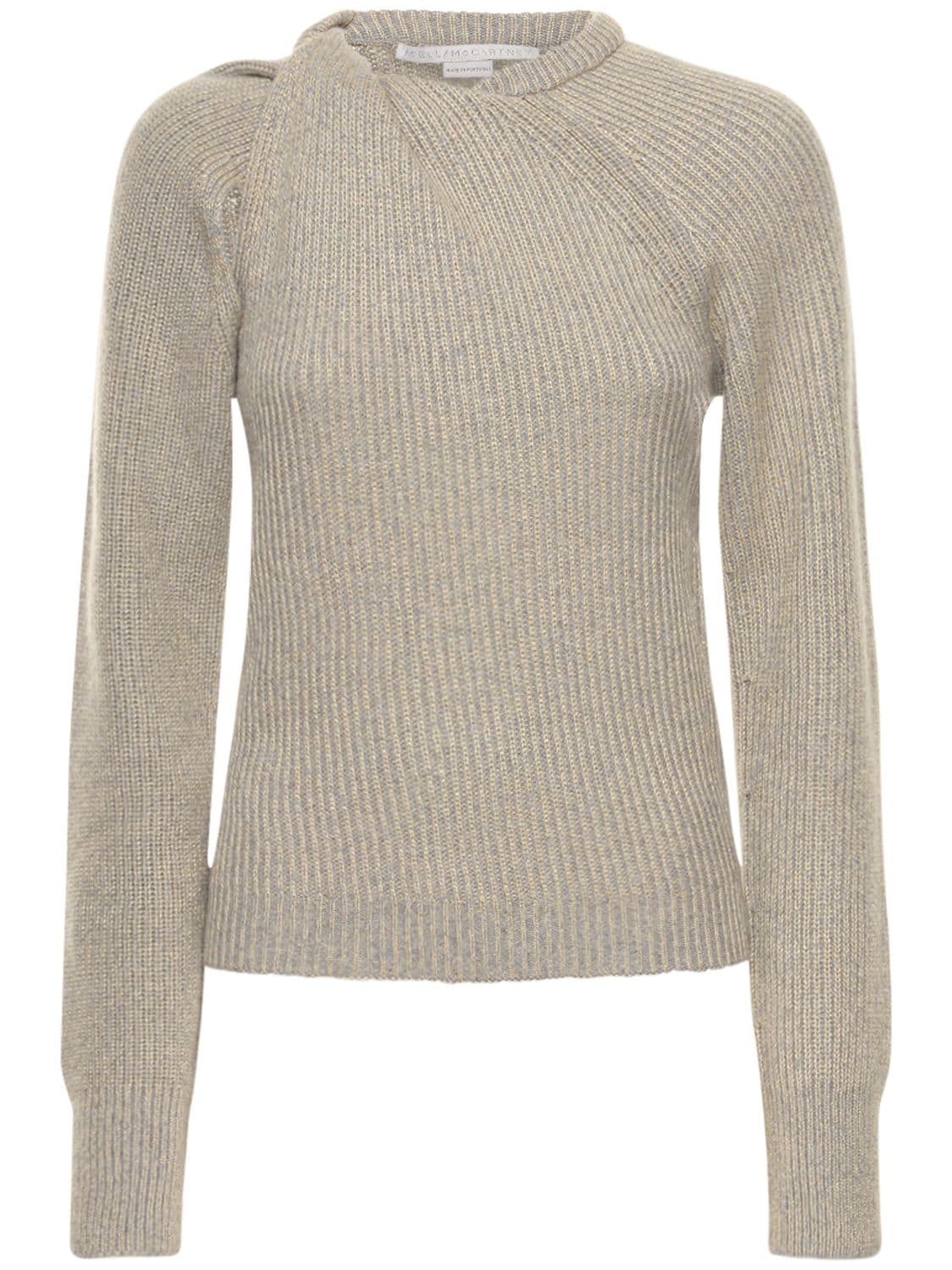 Image of Twisted Cashmere Rib Knit Sweater