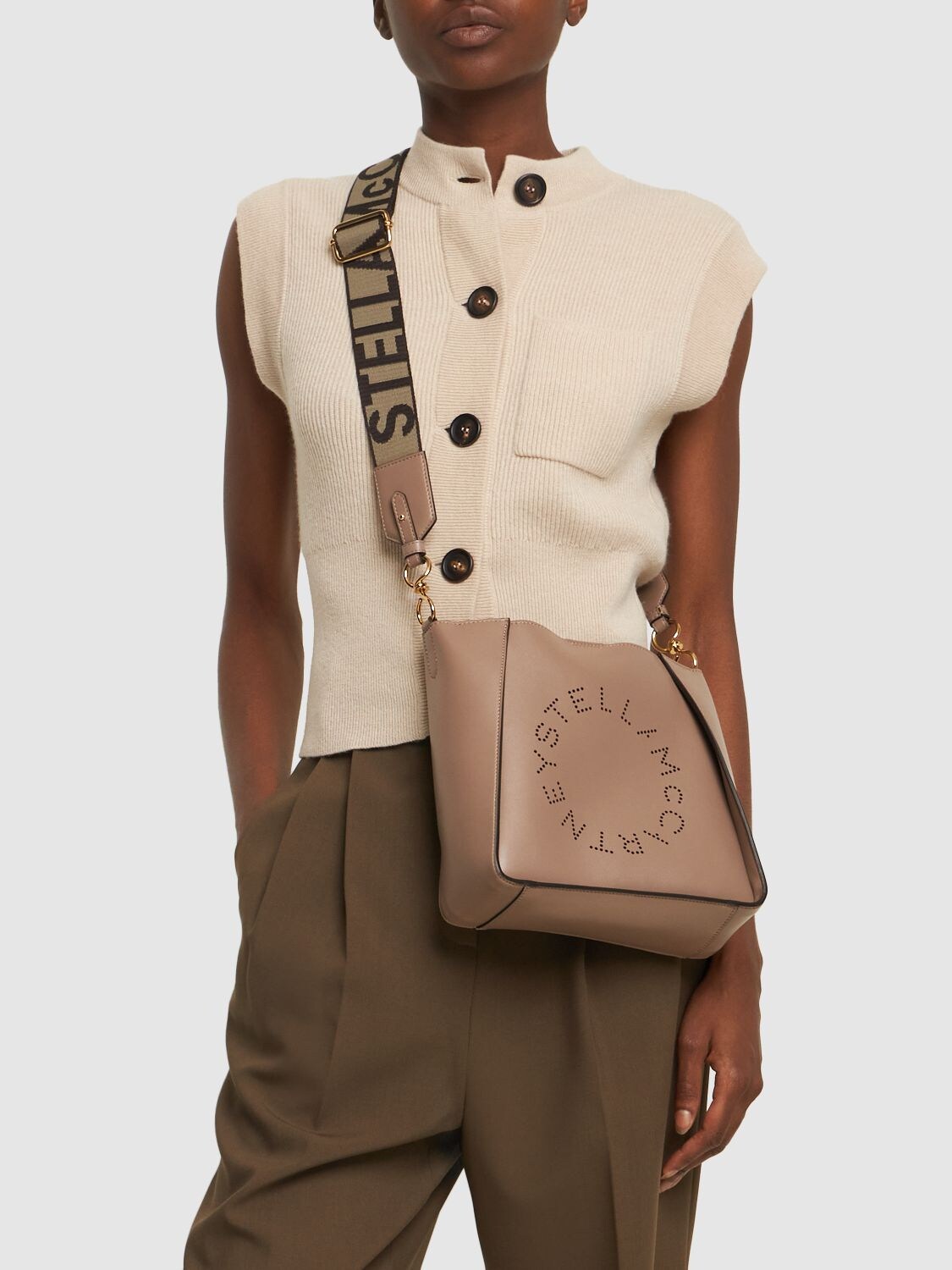 Stella McCartney Mini Soft Faux Leather Shoulder Bag