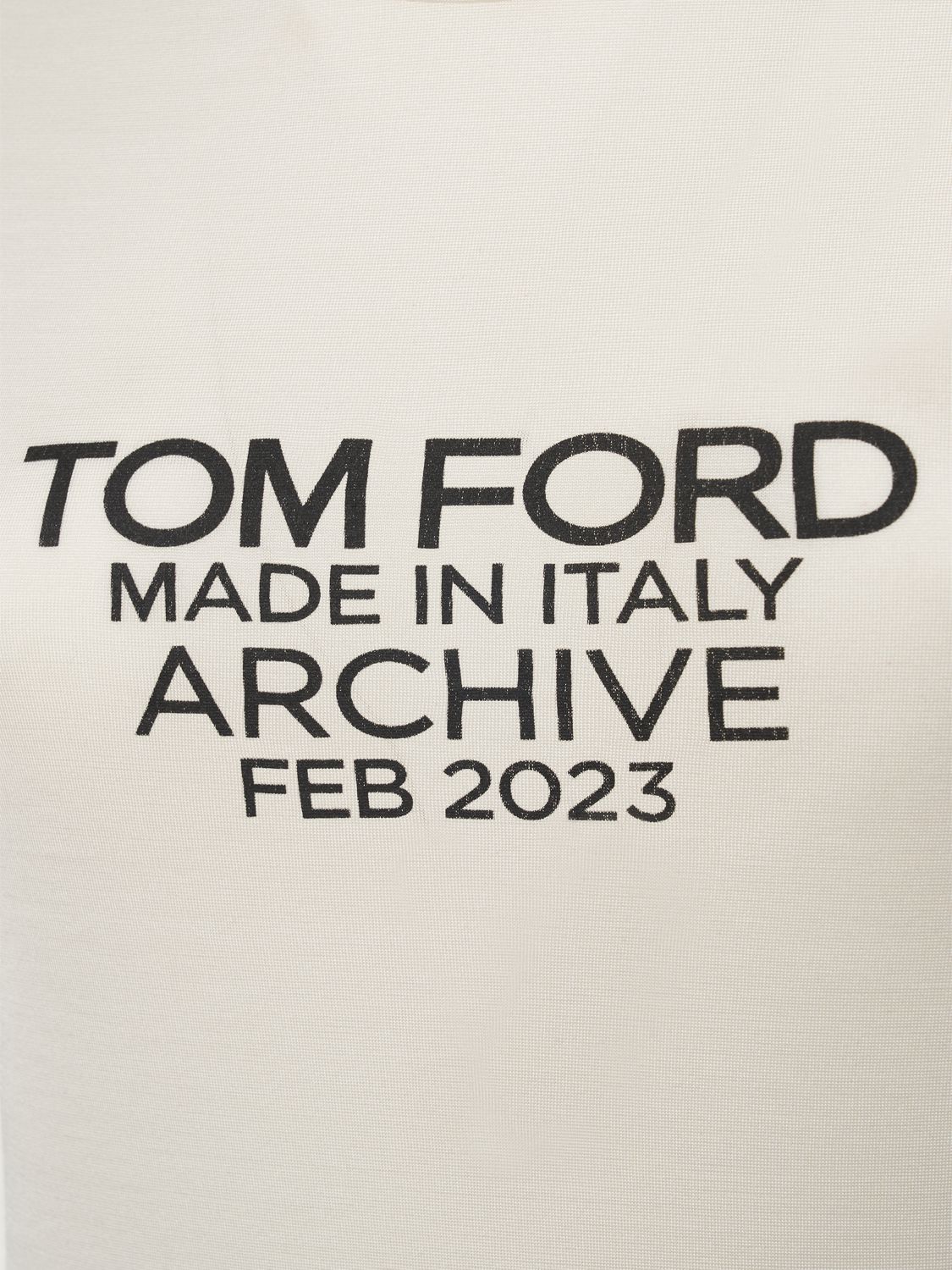 Shop Tom Ford Logo Print Silk T-shirt In White