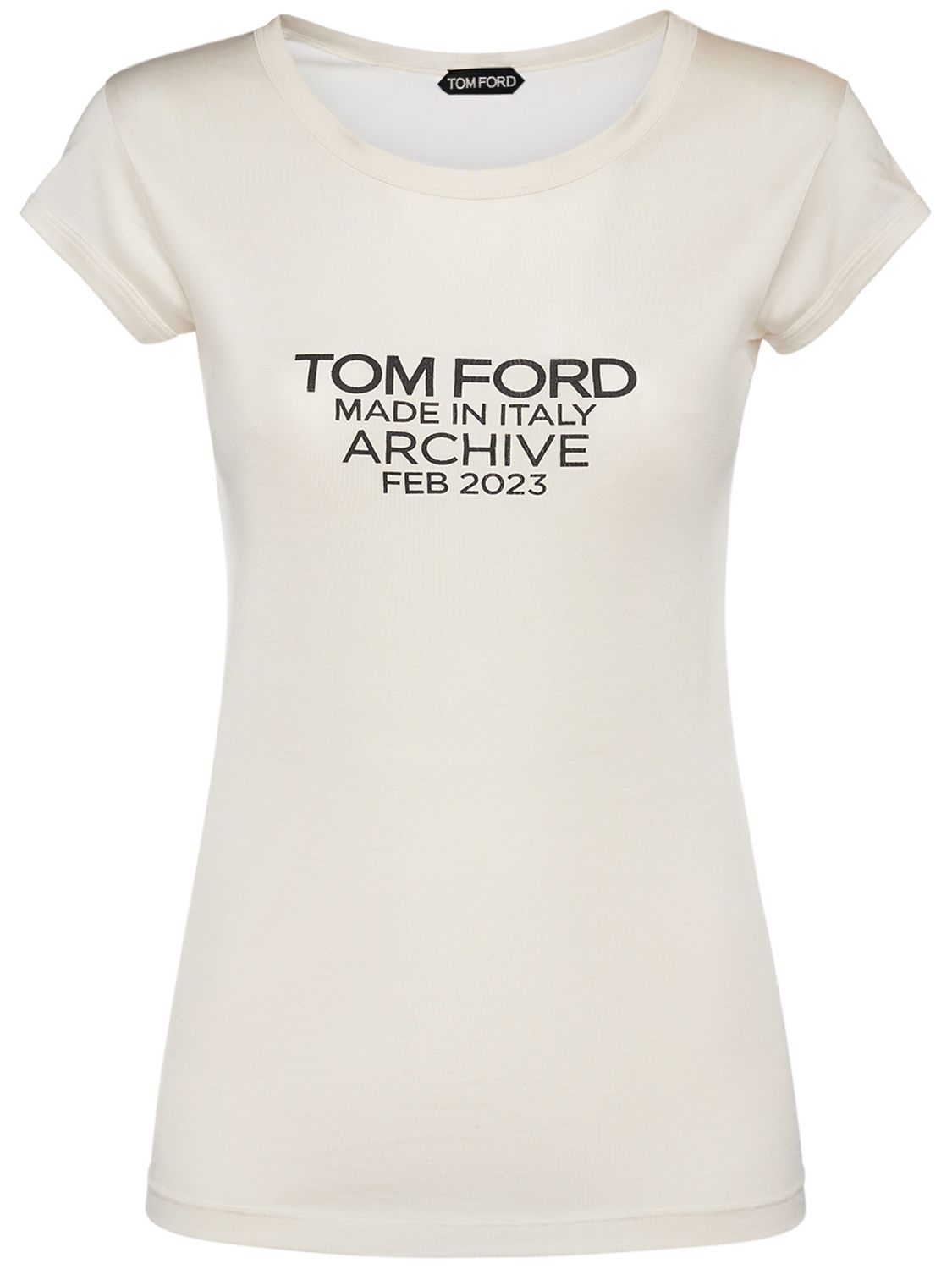 Tom Ford Logo Graphic Short-sleeve T-shirt In White