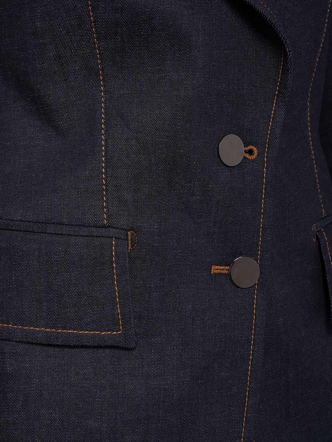 Shop Tom Ford Denim Single Breasted Jacket In Dark Blue