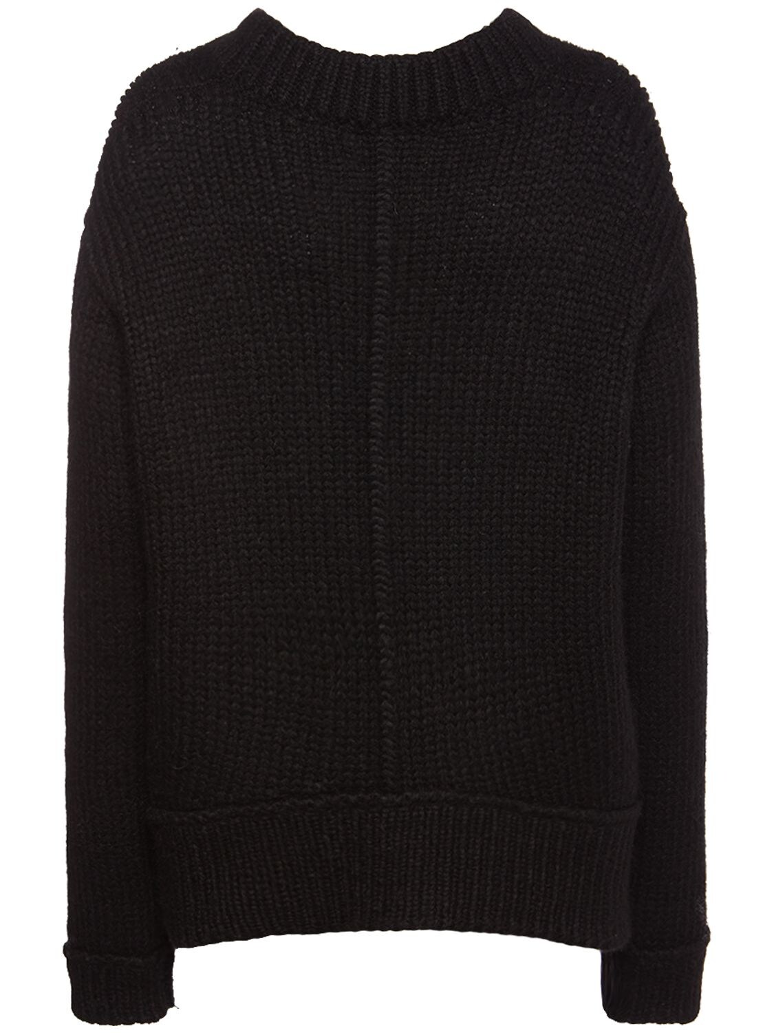 Shop Tom Ford Alpaca Blend Knit V Neck Sweater In Black