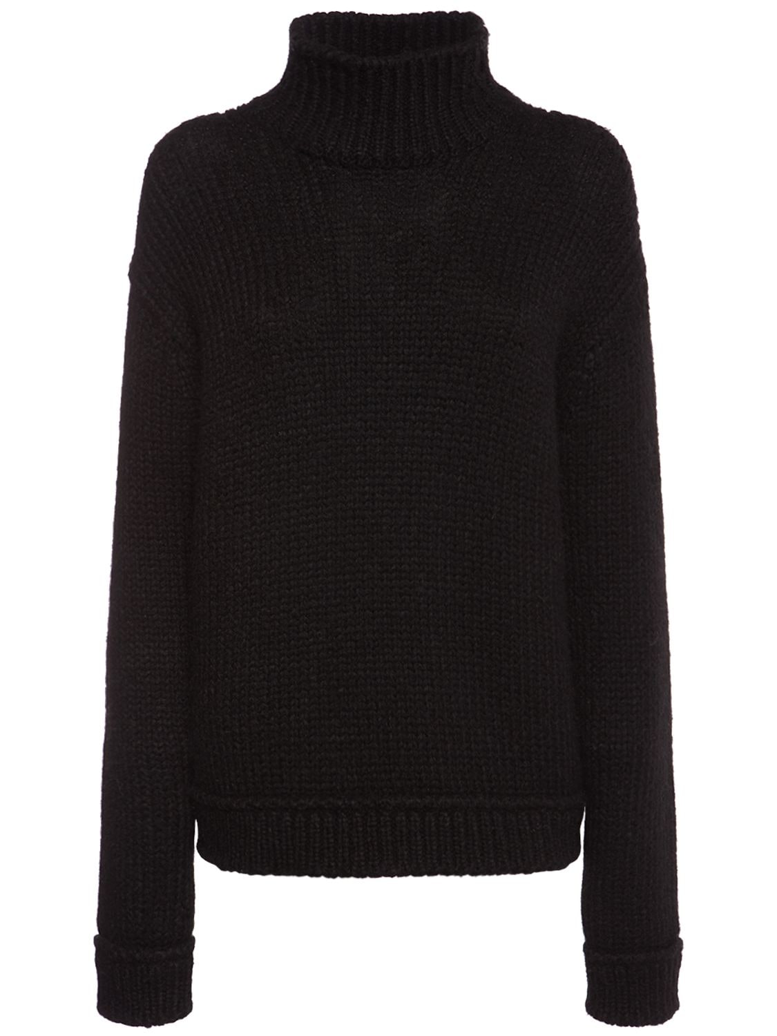 Tom Ford Alpaca Blend Turtleneck Sweater In Black