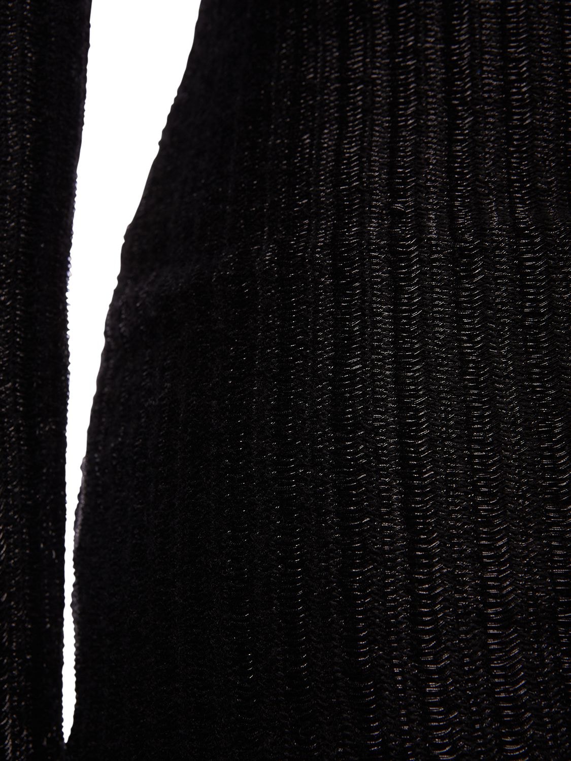 Shop Tom Ford Lurex Cotton & Wool Knit Mini Dress In Black