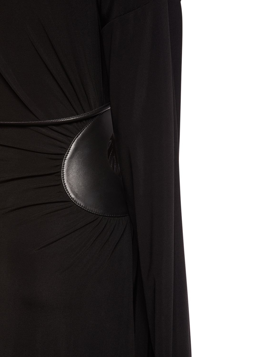 Shop Tom Ford Jersey Wrap Midi Dress In Black