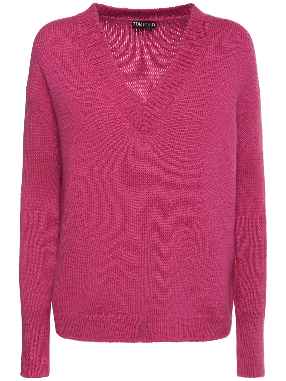 Shop Tom Ford Chunky Wool & Cashmere Knit Sweater In Fuchsia