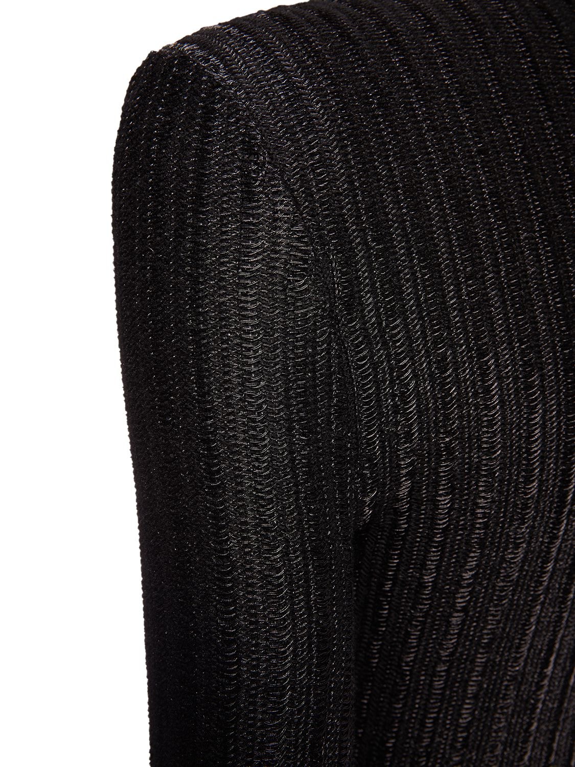 Shop Tom Ford Metallic Rib Knit Long Dress In Black