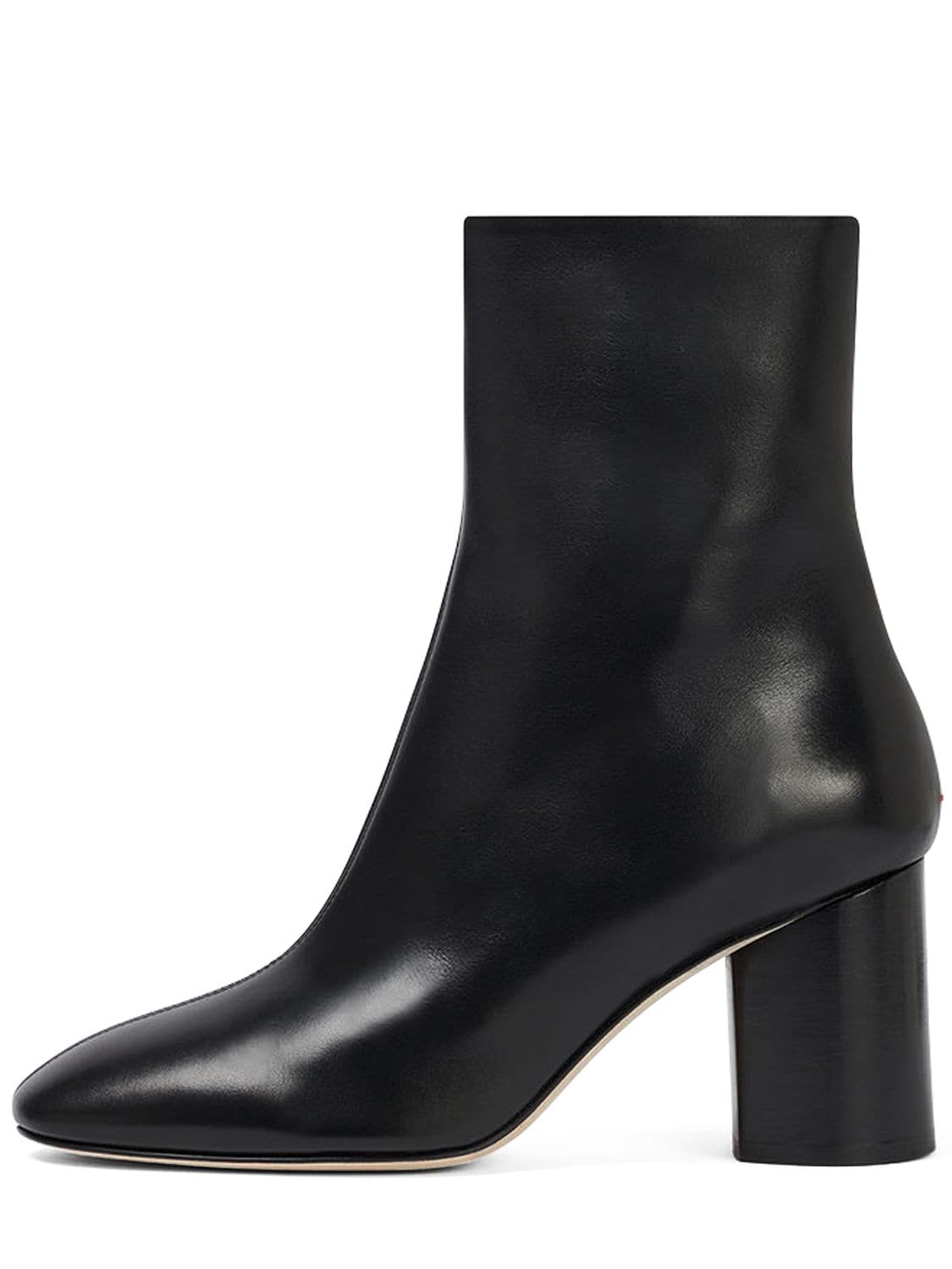 Shop Aeyde 75mm Alena Leather Ankle Boots In Black