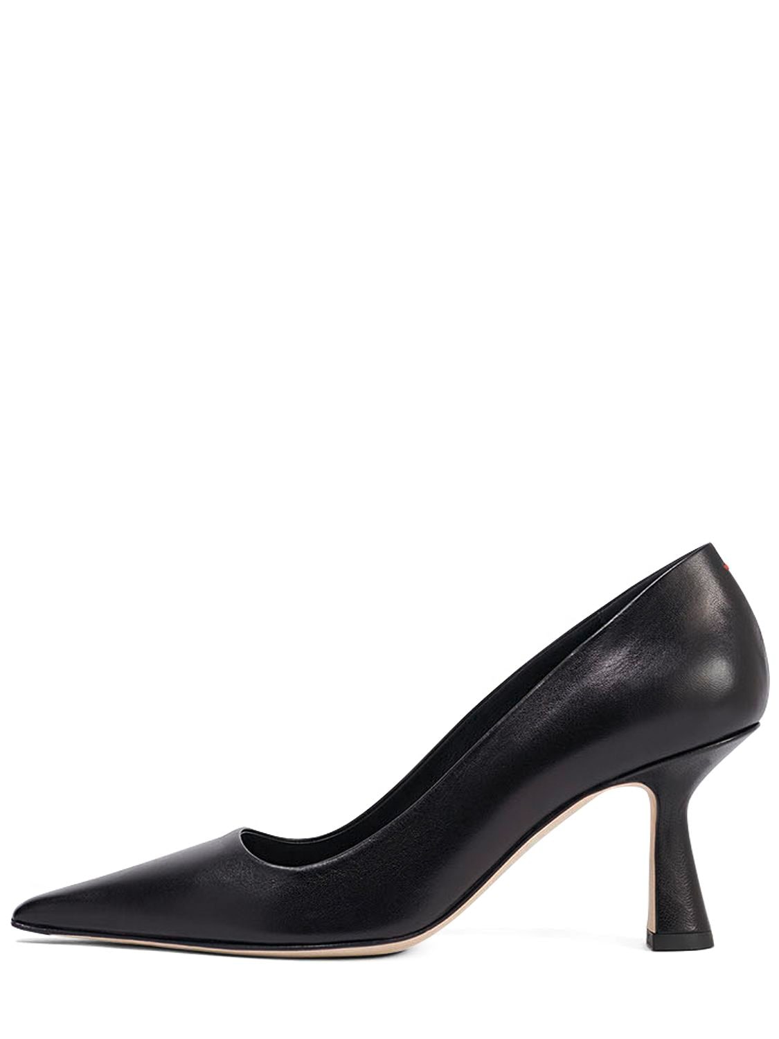 Shop Aeyde 75mm Zandra Leather Heels In Black
