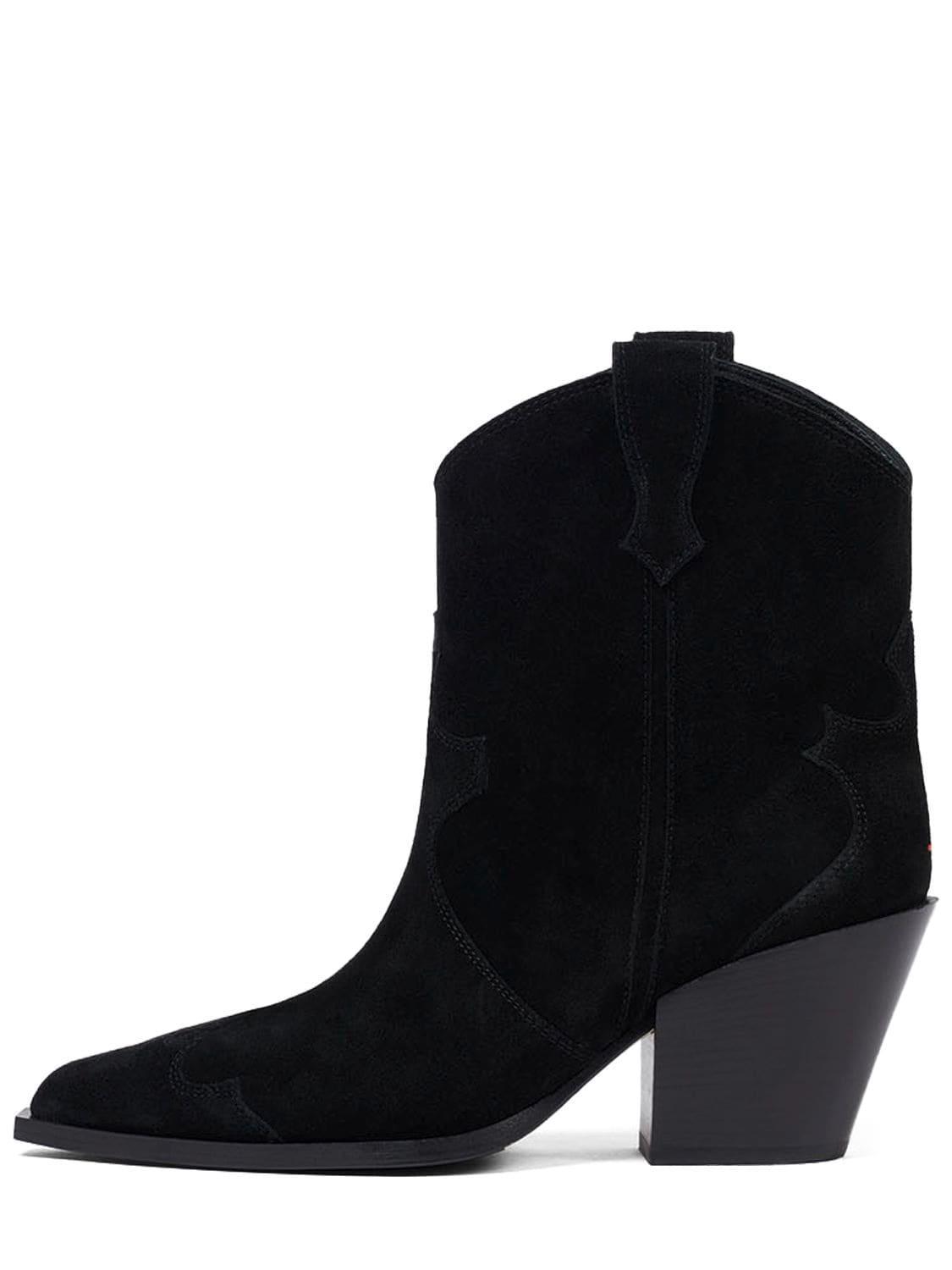 Aeyde 75mm Albi Suede Boots In Black